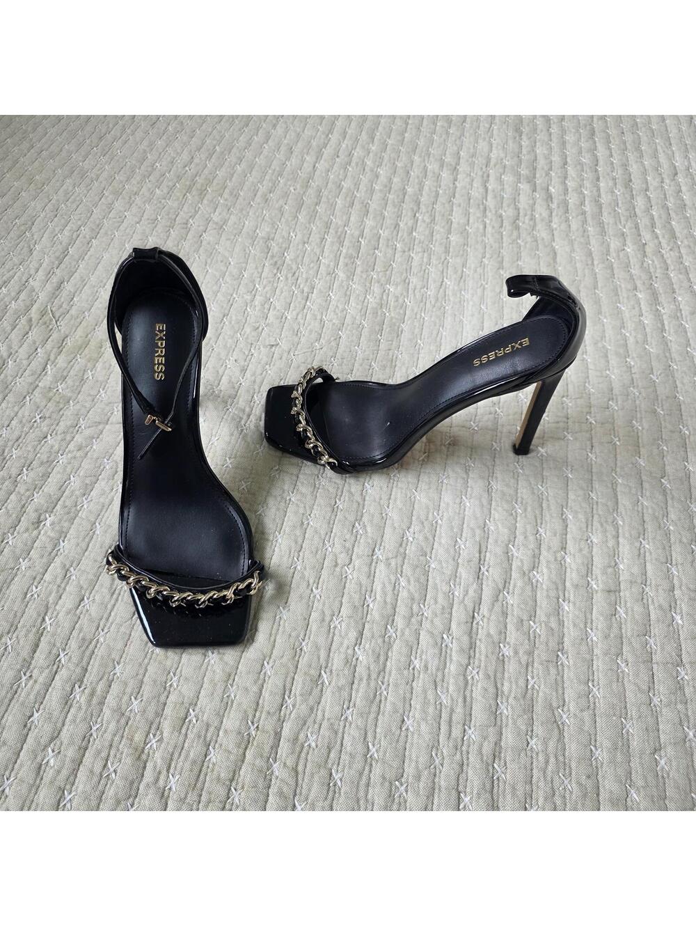 Express Y2K Vegan Patent leather Stiletto sz 8 US
